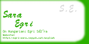 sara egri business card